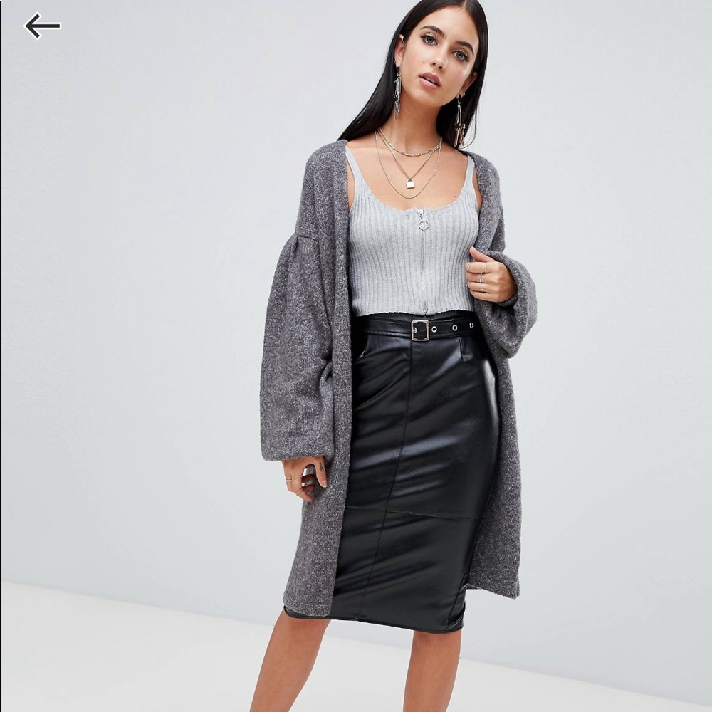 Missguided balloon sleeve cardigan